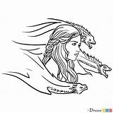 Thrones Daenerys Game Targaryen Draw Step Webmaster Drawdoo sketch template