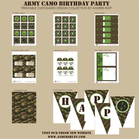printable army party decorations