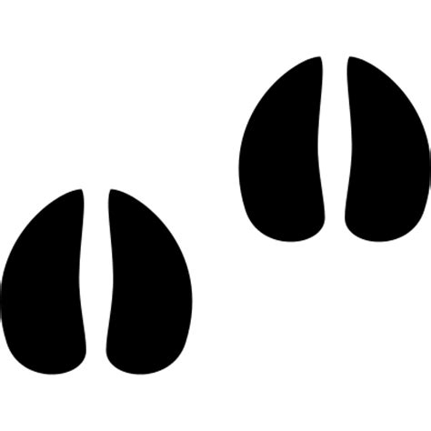 white tailed deer footprints  vectors logos icons