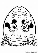 Coloring Egg Mickey Disney Pages Easter Printable sketch template