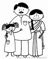 Stick Coloring Family Father Mother Daughter Indian Happy Pages Clipart Figures India Drawing People Man Printable Getcolorings Karnataka Clipartmag Getdrawings sketch template