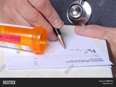writing prescription image photo  trial bigstock