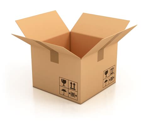 open empty cardboard box  illustration postexservice