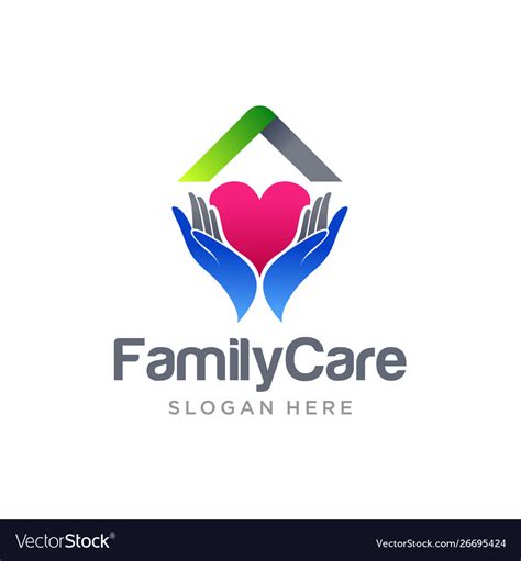 family home care logo design royalty  vector image