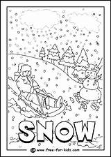 Preschool Snowing Anglais sketch template