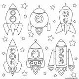 Maternelle Fusee Espacial Nave Spaceship Facil Cohetes Espaciales Fusées Anniversaire sketch template