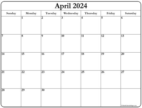 april  calendar  printable calendar