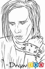 Manson Marilyn Draw Famous Singers Webmaster Drawdoo sketch template
