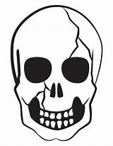 Skull Scary Coloring Pages Print Halloween Silhouette Kids sketch template