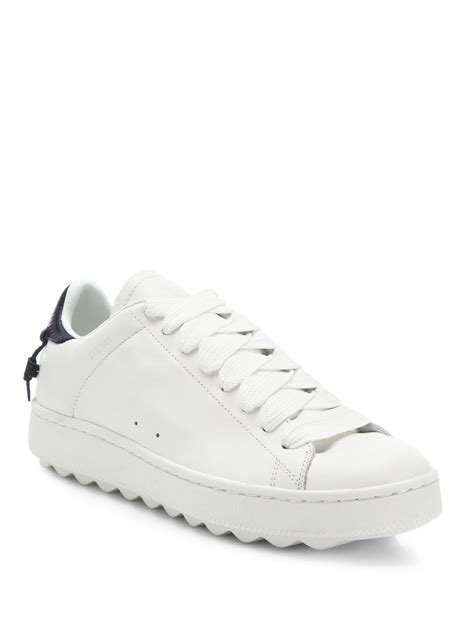 coach leather sneakers  white  men lyst