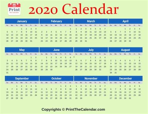 printable  calendar templates