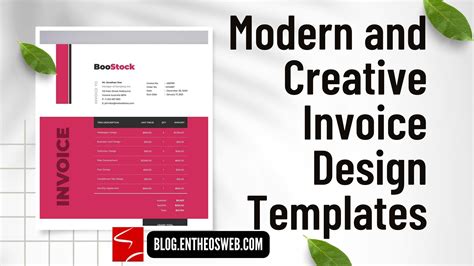 modern  creative invoice design templates entheosweb
