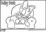 Duck Daisy Coloring Pages Baby Disney Donald sketch template