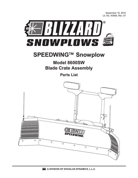 blizzard parts list speedwing snowplow plow side blade   truck components manualzz