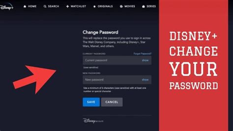 change  disney password