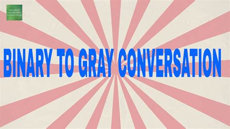 binary  gray conversion youtube