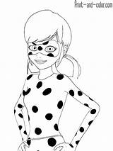 Ladybug Coloring Miraculous Noir Cat Pages Color Print Tales sketch template