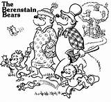 Berenstain Coloring Pages Bears Bear Family Happy Color Library Popular sketch template
