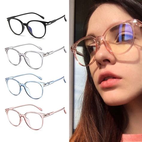 [yd]women Round Anti Blue Glasses Anti Radiation Eyeglasses Computer