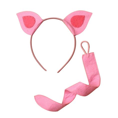 pig ears tail headband set evelay