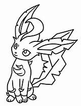 Leafeon Eevee Evolutions Eeveelutions Colouring Sylveon Colorironline Dragones sketch template