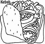 Comida Colorir Lebensmittel Coloriages Tortillas Speisen Tortilla Verschiedene Nourriture Alimentos Imagui Chatarra Tacos Disegni Alimenti Rapida Kebabs Broodje Kebab Platos sketch template