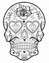 Coloring Pages Skull Sugar Mandala Printable Pdf Getcolorings Color Skulls Onlin sketch template