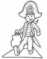 Pirate Coloring Pirates Costume Kids Outline Pages Halloween Color Clipart Trick Printables Kid Ship Party Colouring Printactivities Costumes Colorier Do sketch template