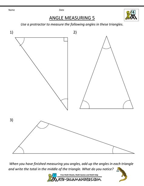 Naming Angles Worksheet 4th Grade Worksheet
