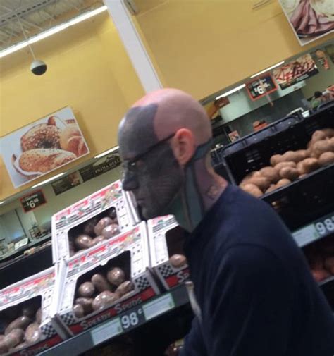 Very Strange People Of Walmart Face Tattoo Wtf Walmart