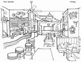 Restaurant Sketch Paintingvalley sketch template
