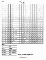 Coloring Number Color Math Yoshi Multiplication Pixel Pages Printable Worksheet Minecraft Nintendo Squares Worksheets Grade Basic Subtraction Cake Print Mystery sketch template