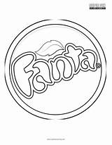 Fanta Coloring Logo Fun sketch template