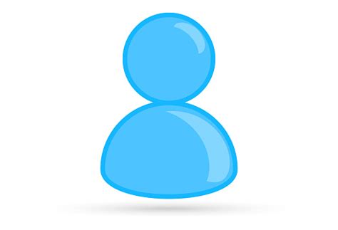 blue male profile picture silhouette profile avatar icon symbol stock
