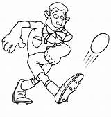 Soccer Ball Coloring Kicking Pages Coach Cliparts Clipart Boy Print Colouring Ref Library Referee Comments Clip Line sketch template