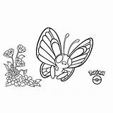Butterfree Pokemon sketch template