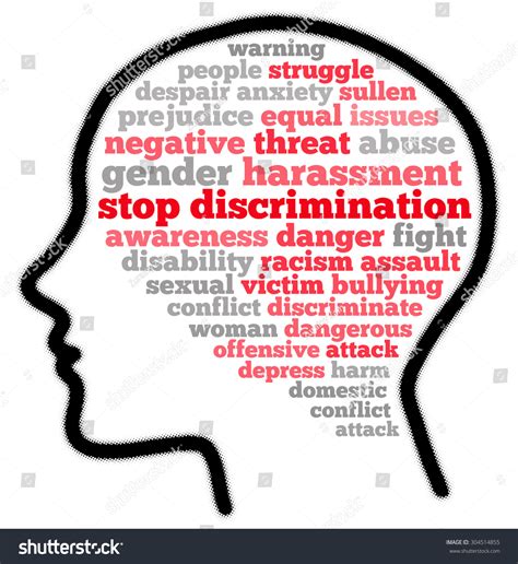 stop discrimination word cloud concept stock illustration 304514855