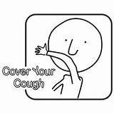 Cough Cover Coughing Clipart Pages Coloring Clip Cliparts Mouth When Colouring Library Elbow Coronavirus Resources Information Template Way Germs sketch template
