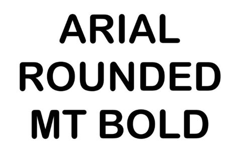 arial rounded mt font