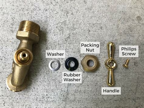 outdoor water faucet parts diagram