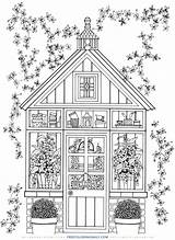 Coloring Pages Garden Adults Book Dover Whimsical Coloriage Welcome Greenhouse Sheets House Publications Colouring Paysage Fancy Doverpublications Gardens Haven Books sketch template