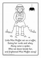 Miss Muffet Little Preview sketch template