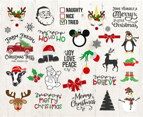 weihnachten svg bundle svg clipart weihnachten dateien fuer etsyde