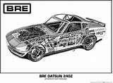 240z Cutaway Visit Datsun Technical sketch template