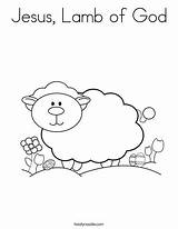 Coloring Lamb Jesus God Sheep Pages sketch template