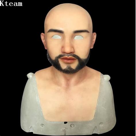 top quality  silicon handmade silicone handsome man face mask