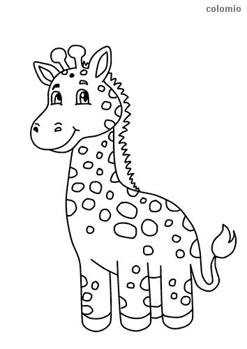 cute giraffe baby coloring page zoo animal coloring pages zoo