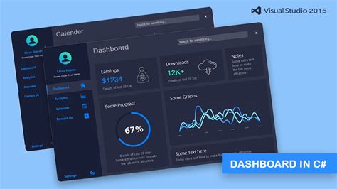 winforms modern dashboard ui design concept images images