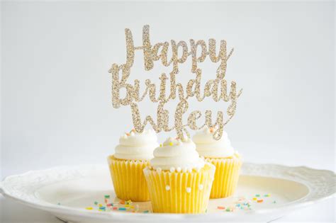 happy birthday wifey cake topper glitter party decorations etsy australia