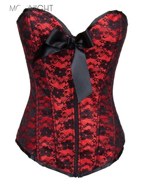 moonight sexy corset top lace bustier overbust waist corsets gothic